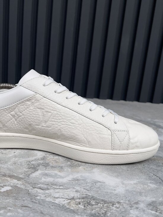 Louis Vuitton Luxembourg Monogram Sneaker Taurillon Leather 8.5 LV 9.5 US 42.5